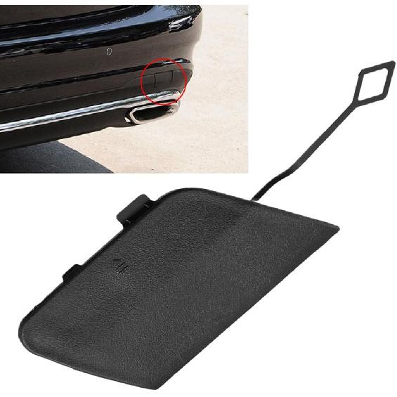 Rear Bumper Tow Hook Towing Eye Cover Cap, Compatible with Mercedes-Benz 2014-2016 E200 E500 E400 E550 E250 E350 E300, OE: 2128850356 Black