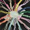 Creative Anti-Lost Knot Nylon Rope Keyring Colorful Braided Lanyard Keychain For Car Backpack Pendant Accessories Gift
