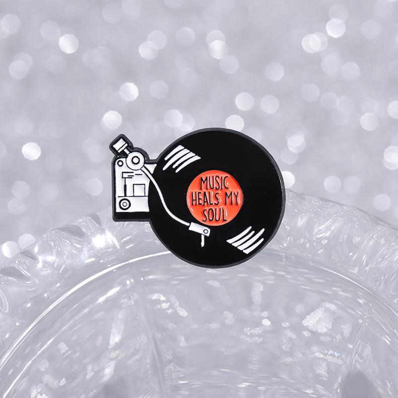 Colorful Vinyl Unique Record Metal Pin Creative Brooch Fashionable Accessory Everyone For