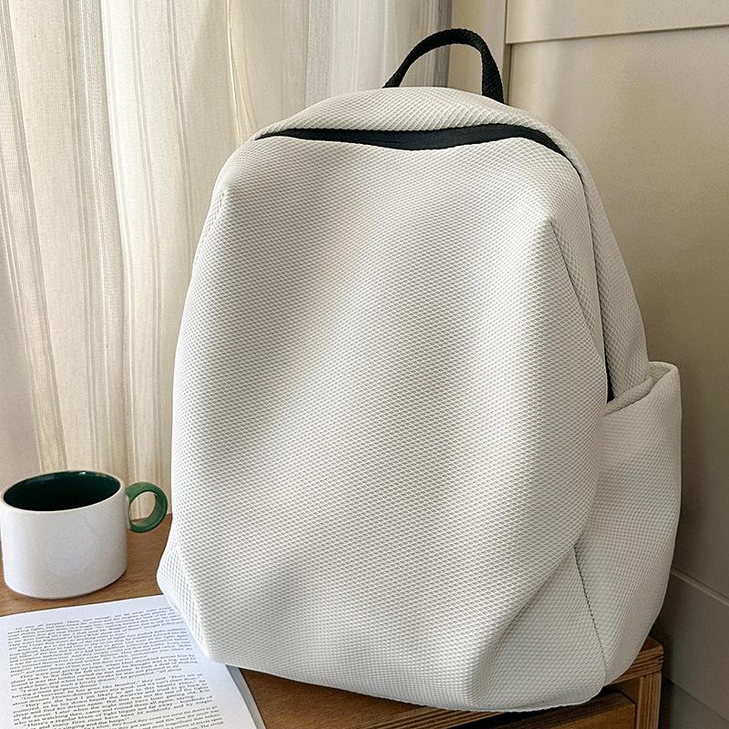 

Рюкзак женский большой вместимости для отдыха в кампусе, студенческий, для учебы, школьный, универсальный, простой, легкий, дорожный рюкзак белый