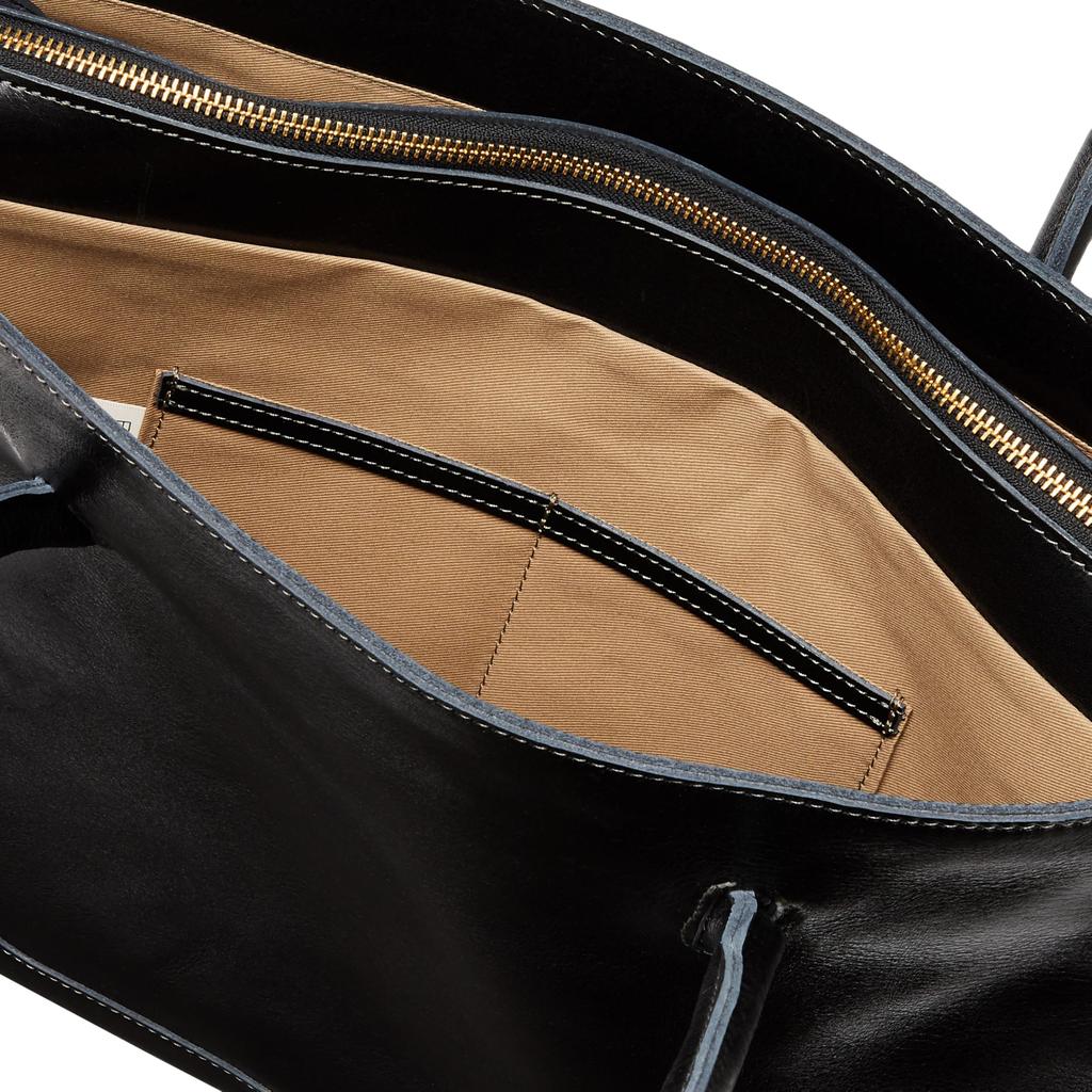Zeha Leather Tote Bag, Lightweight, Multifunctional, Large Capacity, Made In Japan, Himeji Leather, 40x30x13cm, 290-9900, Black