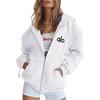 Modische Persönlichkeit Blume Reißverschluss Hoodie Locker Freizeitkleidung Langarm Kapuzen-Strickjacke