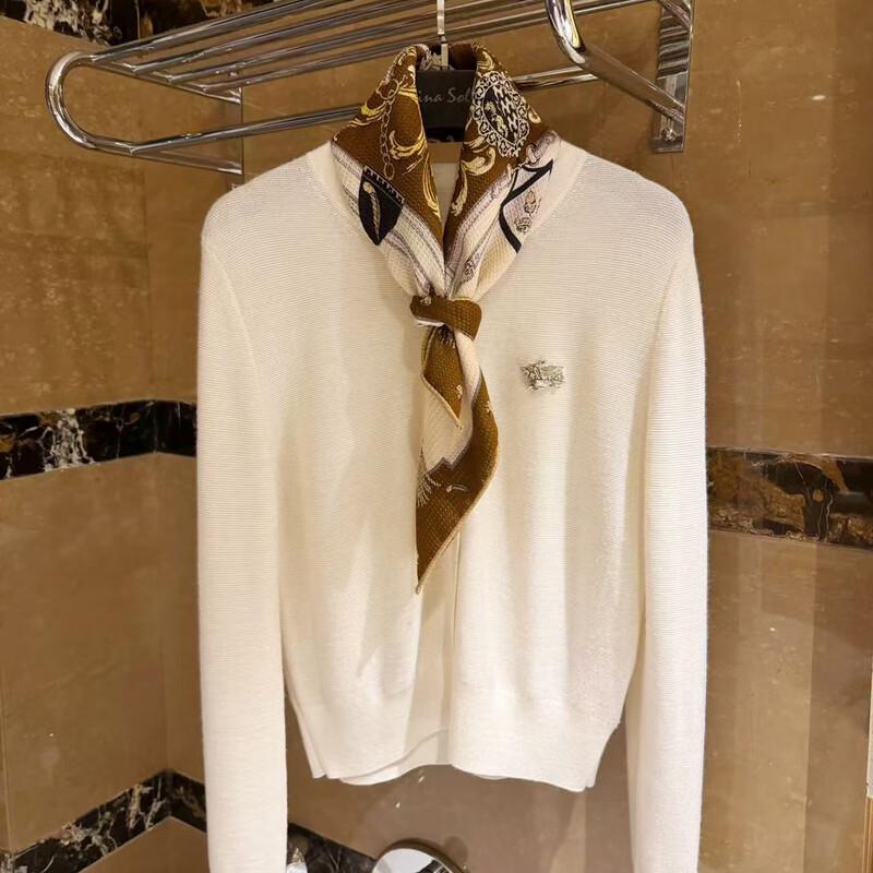 NINA SOLOR Tassel Silk Wool Waffle Grid Scarf