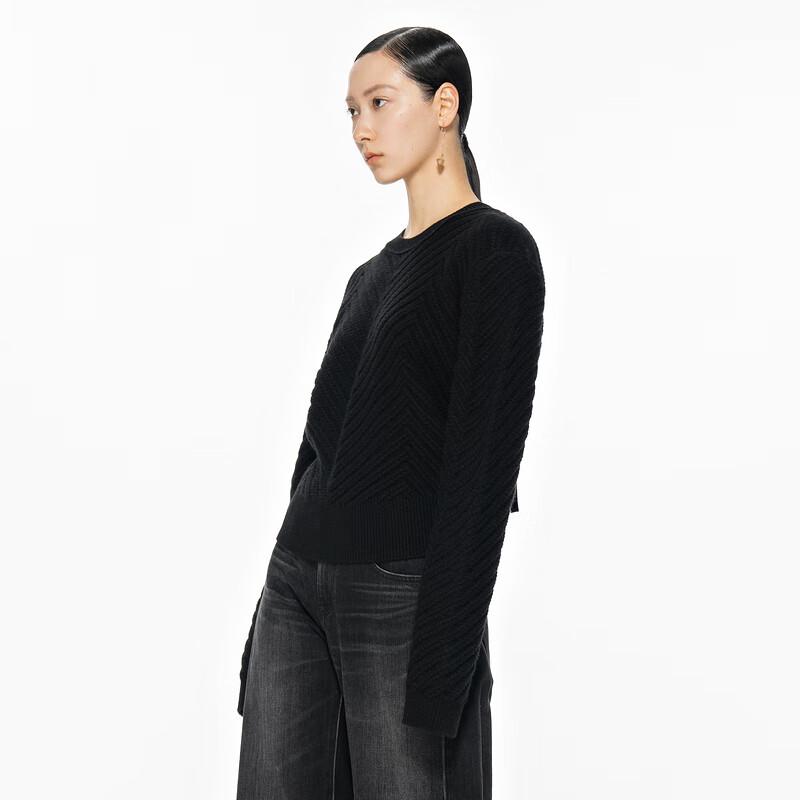 JNBY 23 Spring Hollow-Out Wool Blend Knit Sweater