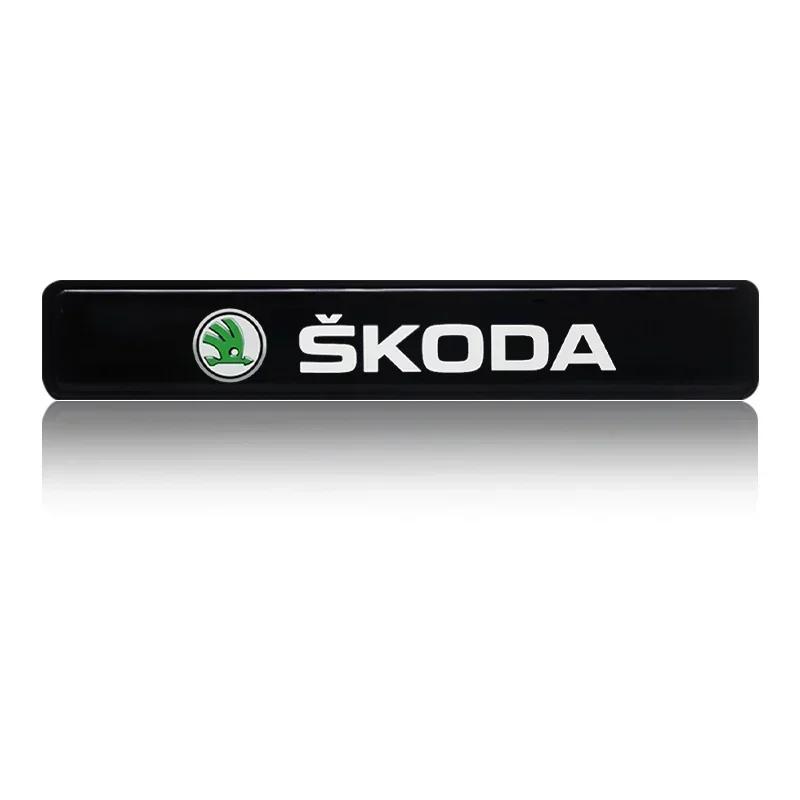 

Car Sticker 2025 Hot 1/2PCS Car Decorative Light LED Front Hood Grille Emblem Badge Decor For Skoda Octavia Fabia RS Kamiq Kodia