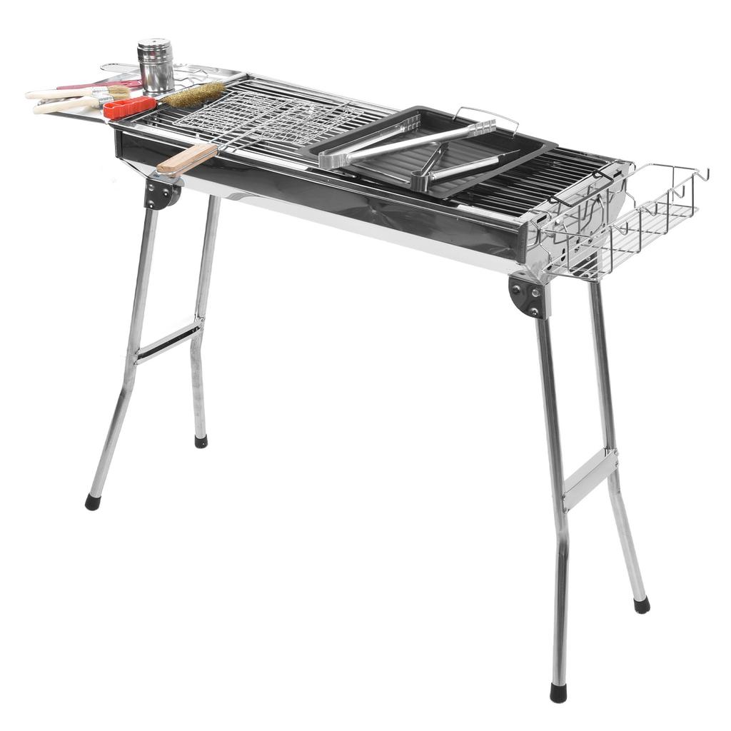 50 Pcs Full Set of Barbecue Stove Thicken Stainless Steel Barbecue Grill Carbon Barbecue Stove Rack