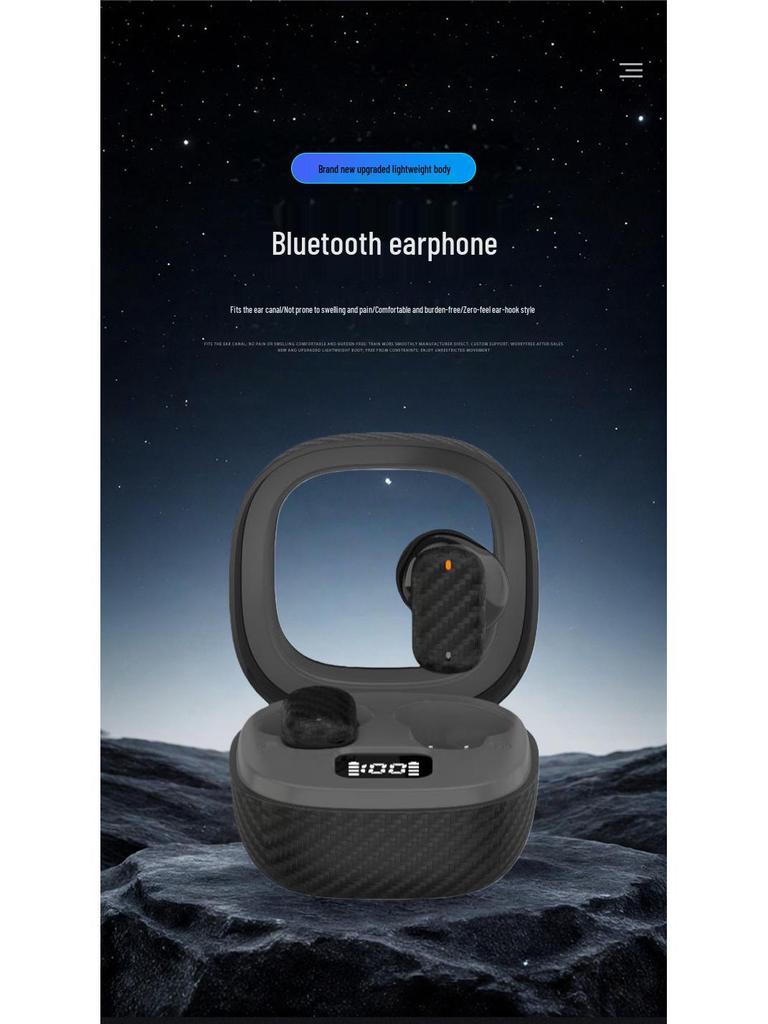 New True Wireless Bluetooth Headphones: Semi-In-Ear, Lightweight, Long Battery Life, Unisex