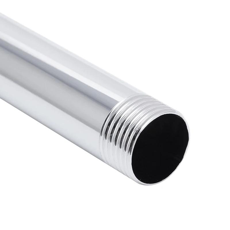Shower Head Extension Arm Wall Mounted Stainless Steel Rainfall Extend Pipe Tube Shower Holder Base Bathroom Accessories