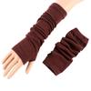 Stretchy Women Hand Warm Trendy Warmers Mittens Unisex Winter Gloves Fingerless Arm Long