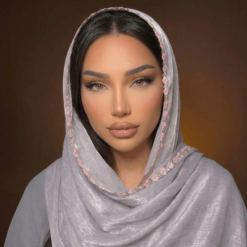 Sheer Women’s Headscarf Shiny Modest Wrap Versatile Sheer Veil Prayer Wear