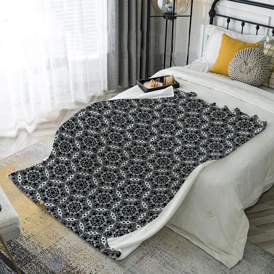 Geometrische Musterdecke Mikrofaser Flanell Überwurfdecke Schlafzimmer Wohnzimmer Sofa Weich Und Bequem Heimdekoration