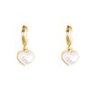 925 Silver Pearl Earrings - Light Luxury Mermaid Style, Trendy All-Match Design, Temperament Love Ear Buckle