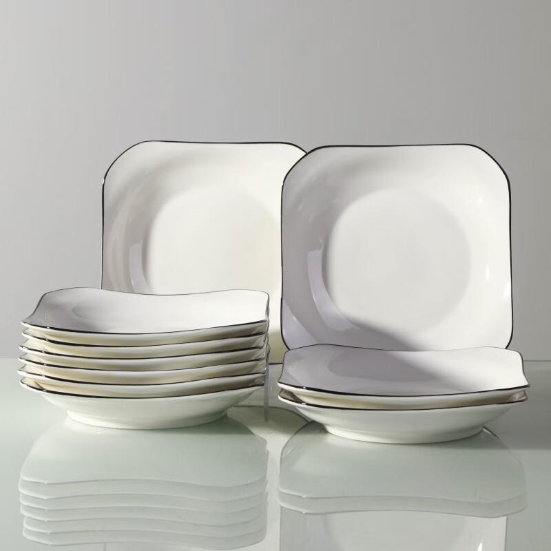 Haoya Premium Underglaze Ceramic 8.5-inch Dinner Plate Set