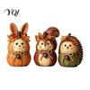 Thanksgiving Tiered Tray Decorations 3PCS Rustic Autumn Harvest Wooden Ornaments, Animal Designs Retro Table Decor Distressed Farmhouse Crafts,