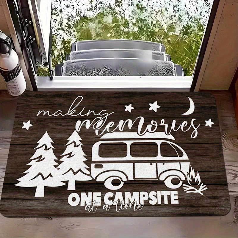 Welkom Campingmat - Super absorberend, antislip, machinewasbaar kleed voor binnen/buiten decoratie, perfect voor kampeerders en camperaars 80X120cm