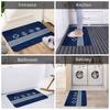 Zerbino Nautico Blu Navy con Ancora Salvagente Strisce Stampate Poliestere Lavabile in Lavatrice Solo Acqua Fredda 80x50cm