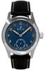 KNIS Retro Militäruhr für Saphir 10 ATM Wasser Blau Schwarzes Leder (Nis) Herren, Glas, Widerstandsfähig, Zifferblatt, Armband, Hergestellt in Japan, KN003-BLBKLE