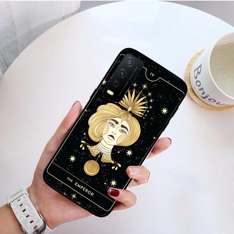 Boska Kobiecość Tarot Etui na Telefon Dla VIVO Y31 Y21 Y70 Y21S Y20 Y72 1907 Y12 Y11S Y53S Y33S Y55 Y76 Y51 Y15S Y01