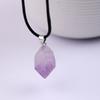Irregular Amethyst Healing Natural Gemstone Necklace Irregularity Crystal Silver Chain Necklace Charms Pendant Necklace