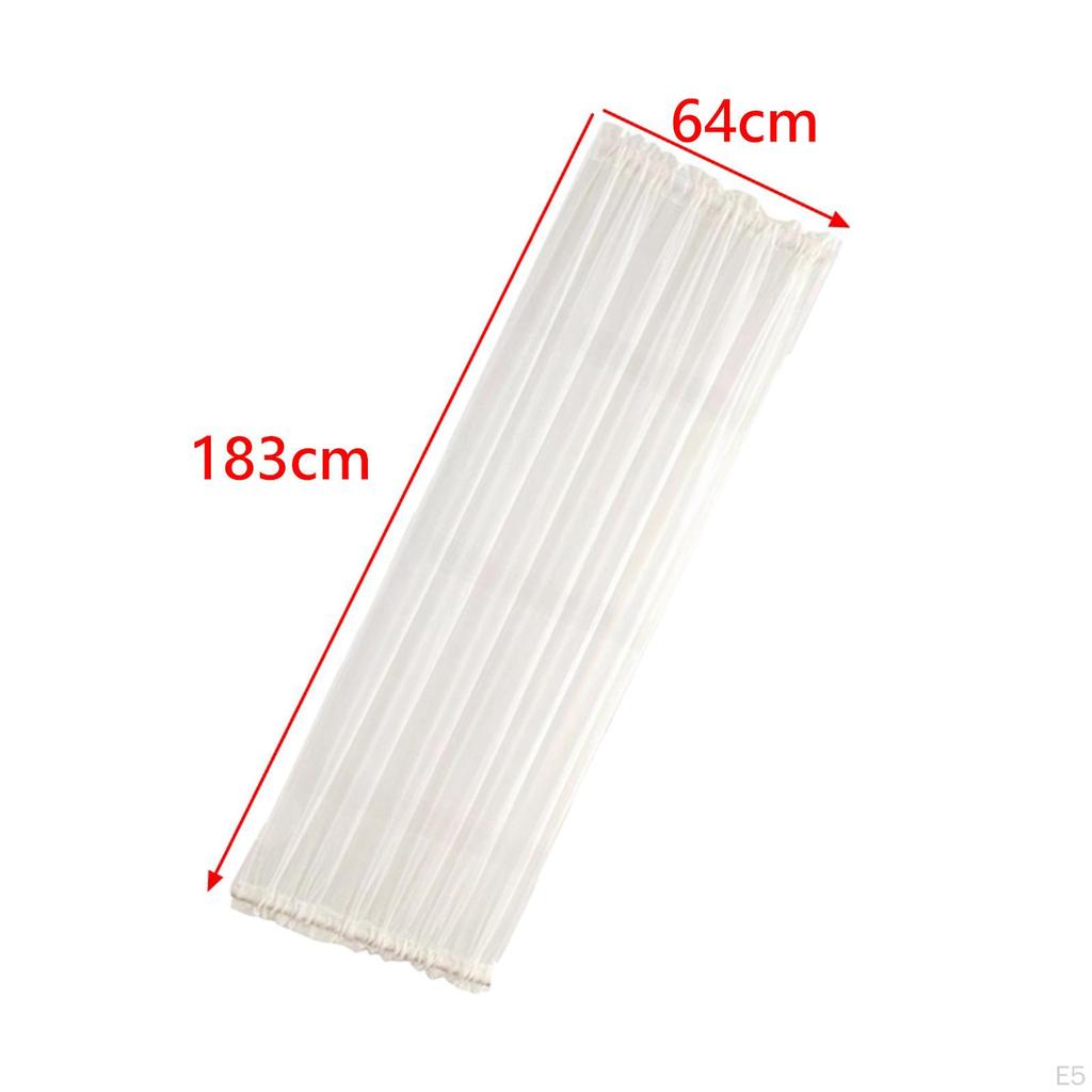 Elegant White Door Drapery Set with Rod Pockets for Home