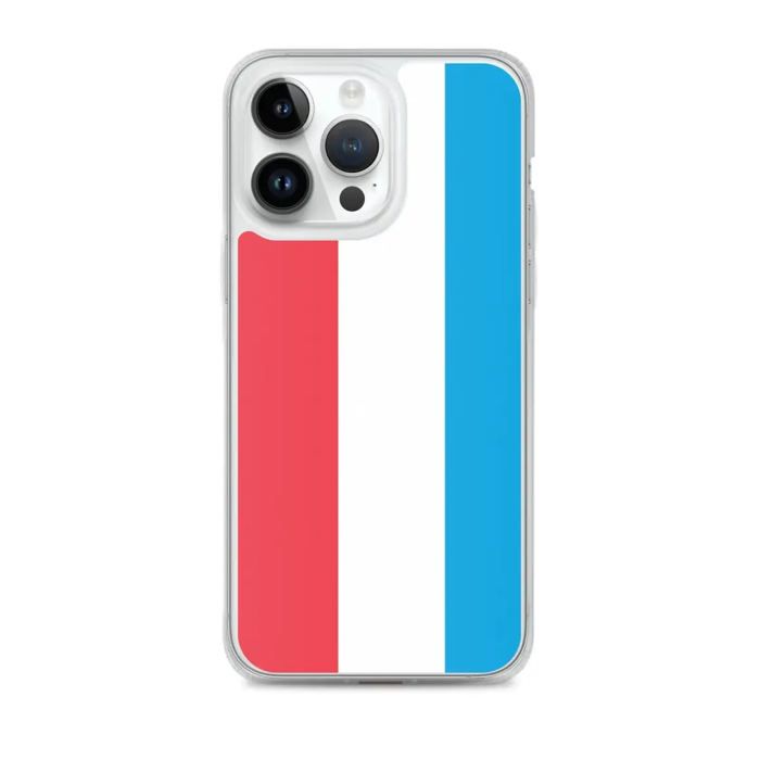 Coque iPhone - Drapeau Luxemburgo - iPhone 14 Pro Max - Souple - Multicolore - Verticale