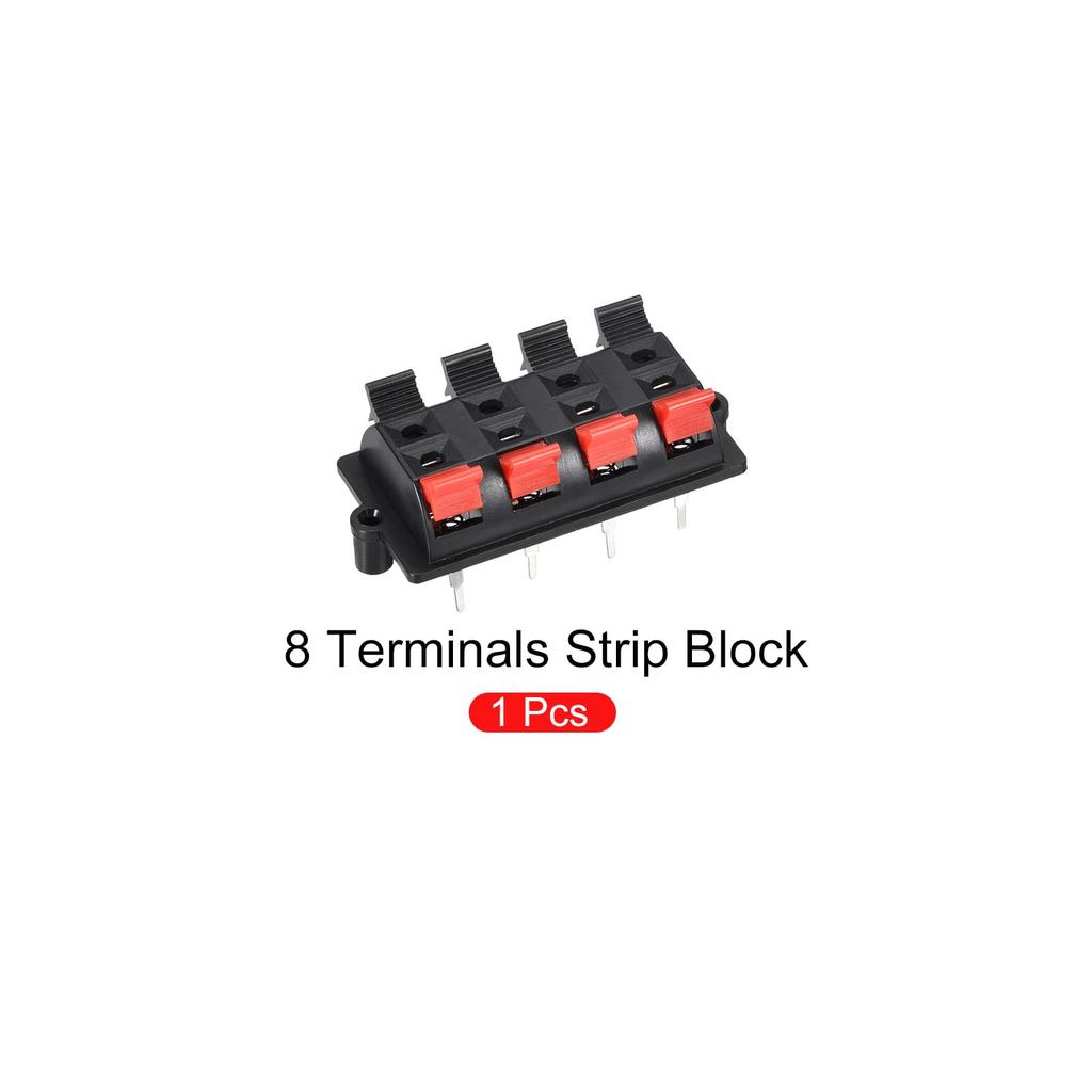 Rebower Spring Push Release 2 8 Speaker Terminal Connector Speakers and Audio Hole Diameter Socket, Rows, Positions, [For Players] - 2.5mm / Red/Black