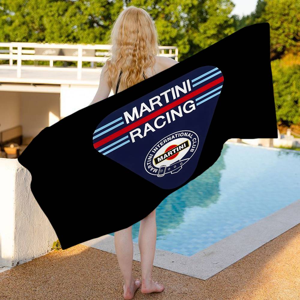 M-Martini Racing Logo Anime Beach Swimming Towel Soft Absorbent Washcloth Children's Gifts For Kids Travel Camping Gym