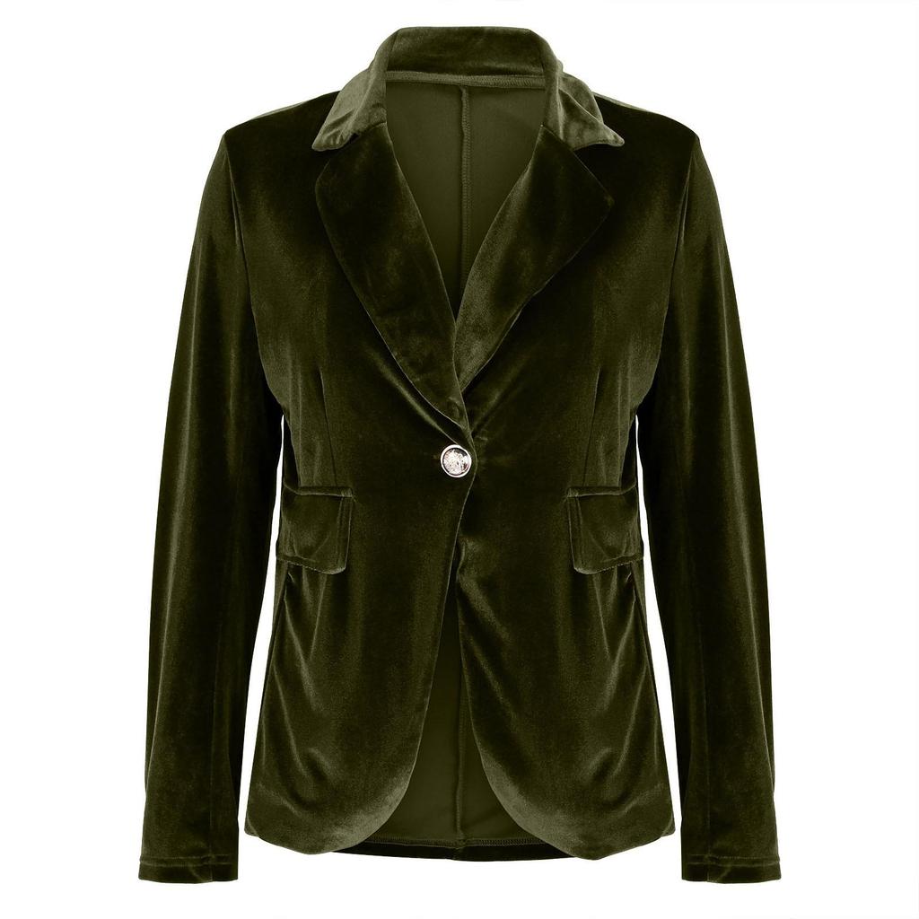 Elegant Women's Solid Color Suit Jacket - Fall/Winter 2025 Collection