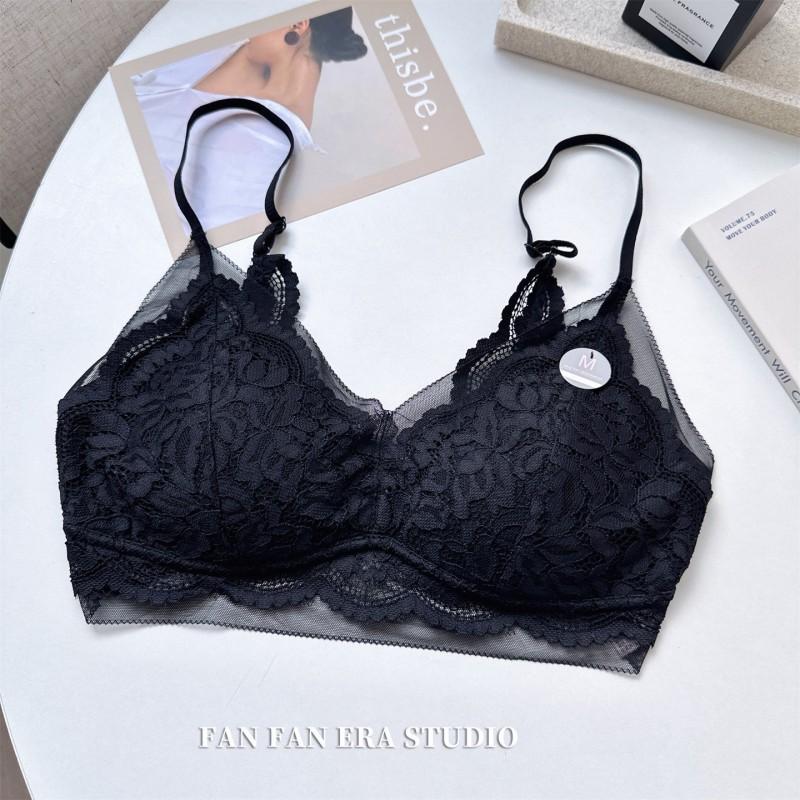 2026 Lace Backless Bralette Women No Underwire Triangle Thin Cup Sexy Bra
