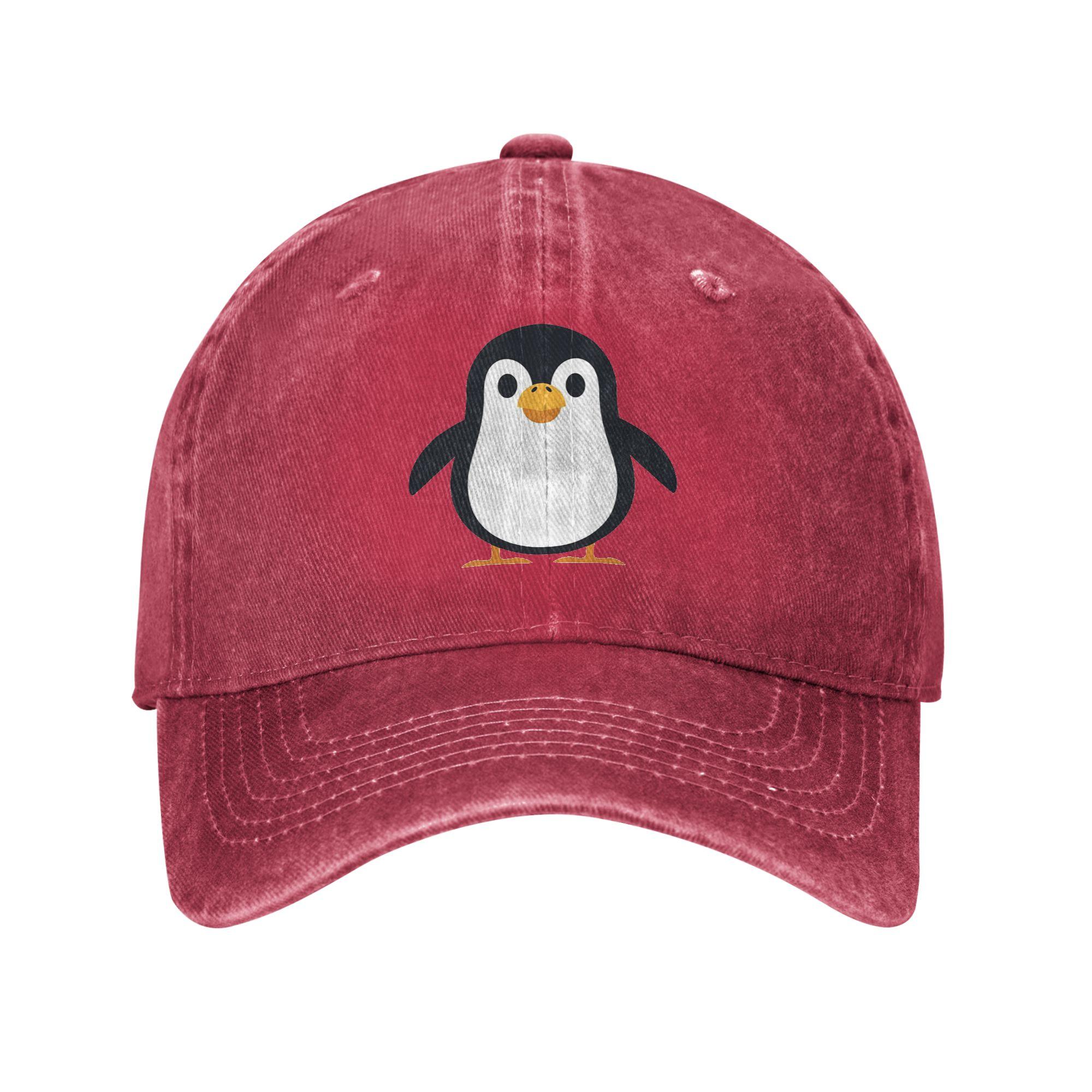 Penguin Denim Cap Casual Baseball Caps Adjustable Hat Summer Unisex Baseball Hats One Size