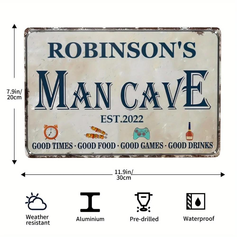 Retro Man Cave Metallschild Benutzerdefinierte Wanddekoration