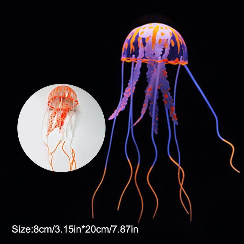 Aquarium Glowing Artificial Jellyfish Aquarium Decoration Luminous Ornament
