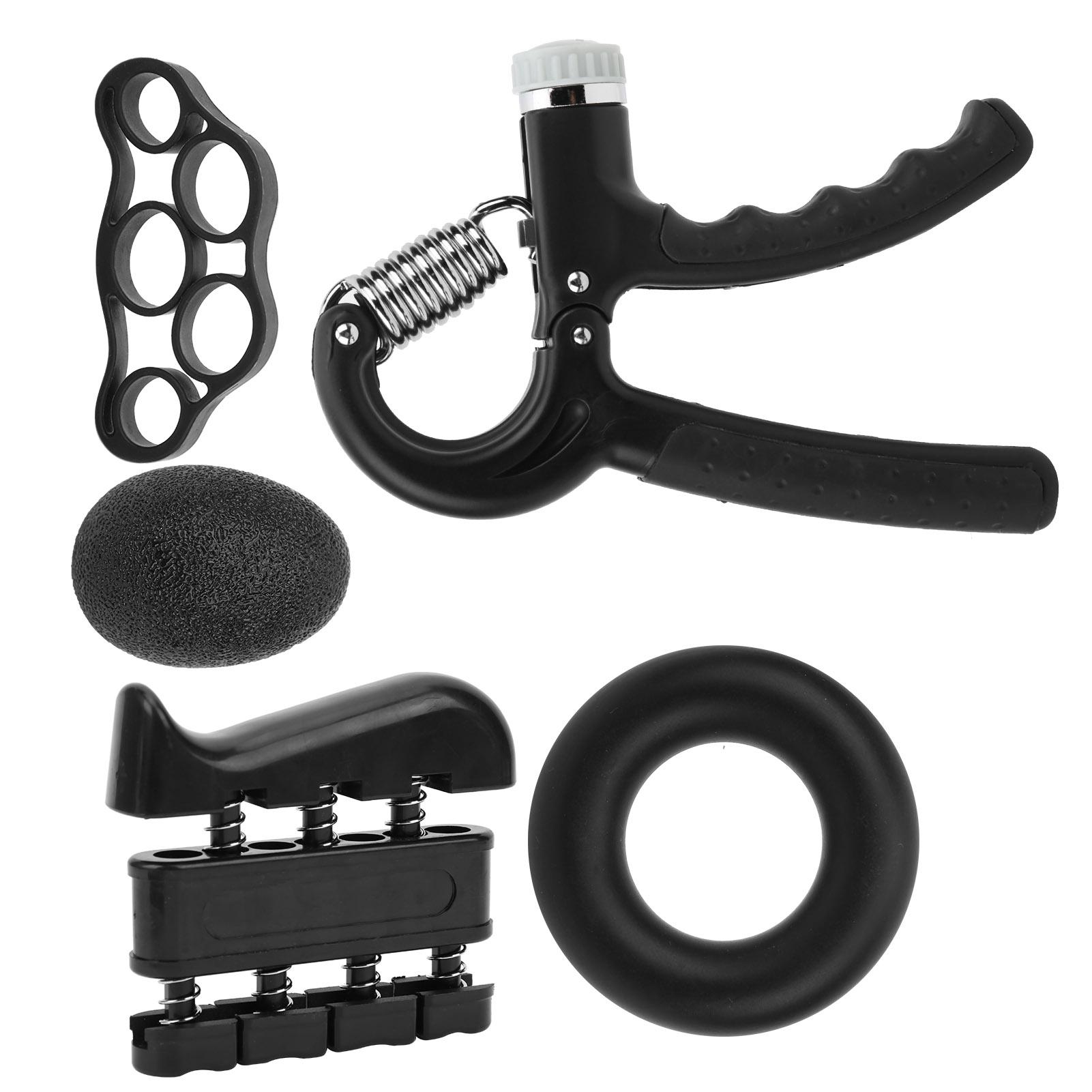 

5Pcs/Set Hand Grip Strengthener Set Finger Exerciser Stretcher Exercise Ring Ball Equipment