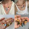Copper Heart Shape Necklace For Women With Fresh Sweet Style Summer Jewelry Collection
