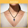 Lantern Decorative Necklace With Leather Cord For Dark Style Fashion Accessory