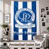 Wall Hanging Tapestry With Custom Name & Text, Queens Park Rangers FC Decorative Tapestry For Bedroom