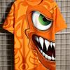 Evil Monster Pattern Print Versatile T-Shirt Fashionable Comfortable Breathable Soft Casual Sports Short Sleeve T-shirt