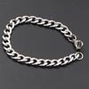 3-7mm Simple Stainless Steel Men Curb Cuban Chain Fashion Women Bracelet On Hand for Couple Unisex Wrist Jewelry Gift Party