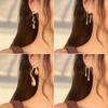 Spice Girl Wind Lava Sweet Cool Geometric Earrings Irregular Liquid Water Drop Stud Earrings Jewelry