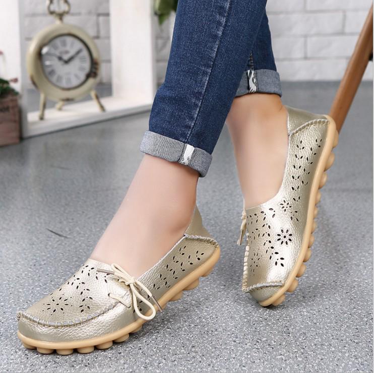 Women Flat Shoes Fashion Women Casual Shoes Breathable Women's Loafers Shallow Comfort Mom Shoes Ladies