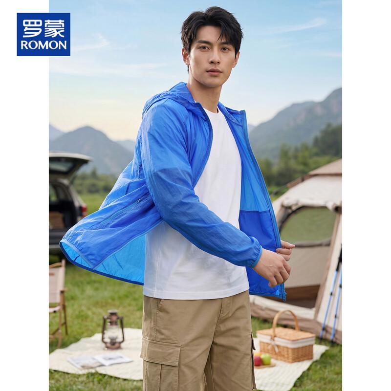 Romon Men's Hooded Sun Protection Outdoor Jacket