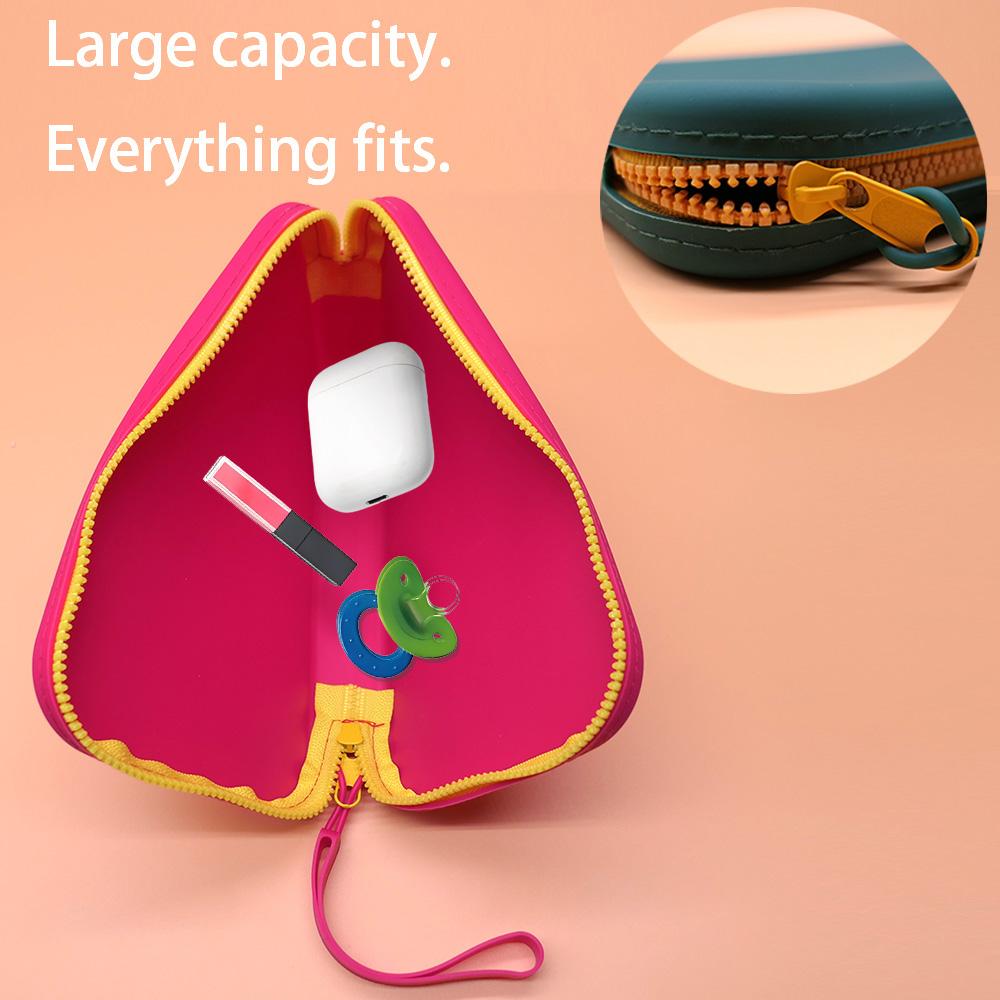 Bolsa de almacenamiento de cosméticos cuadrada de silicona, soporte para brochas de maquillaje de viaje de gran capacidad, organizador portátil impermeable para cosméticos