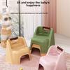 Thick Plastic Children's Cookie Stool, Home Shoe Bench, Non-Slip Bathroom Stool, Cartoon Low Stool for Kids' Room or Bathroom
