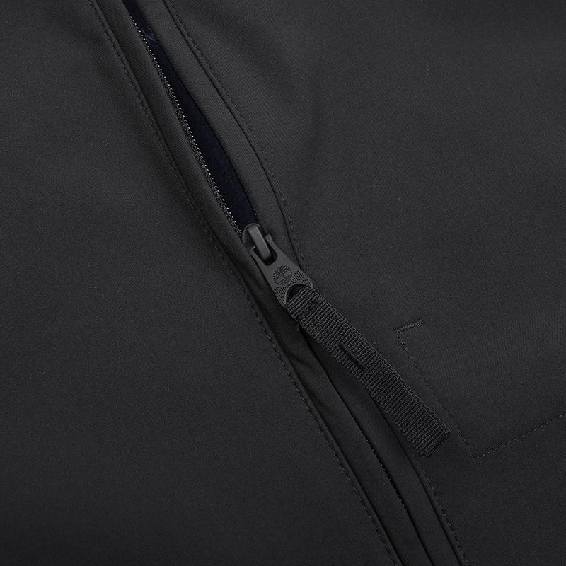 Timberland Urban Outdoor Stand Collar Windproof Zipper Design Fleece Lined Warm Long Sleeve Jacket Men Jacket Black A44UU-001