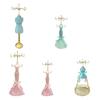 Sturdy Metal Jewelry Exhibitor With Protective Textile Surfaces For Delicate Earring Collections