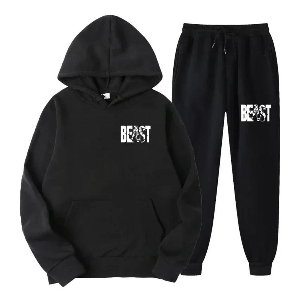 

Men s and women s casual sports pants with letters printed on them, loose and warm autumn and winter hooded sweatshirts S