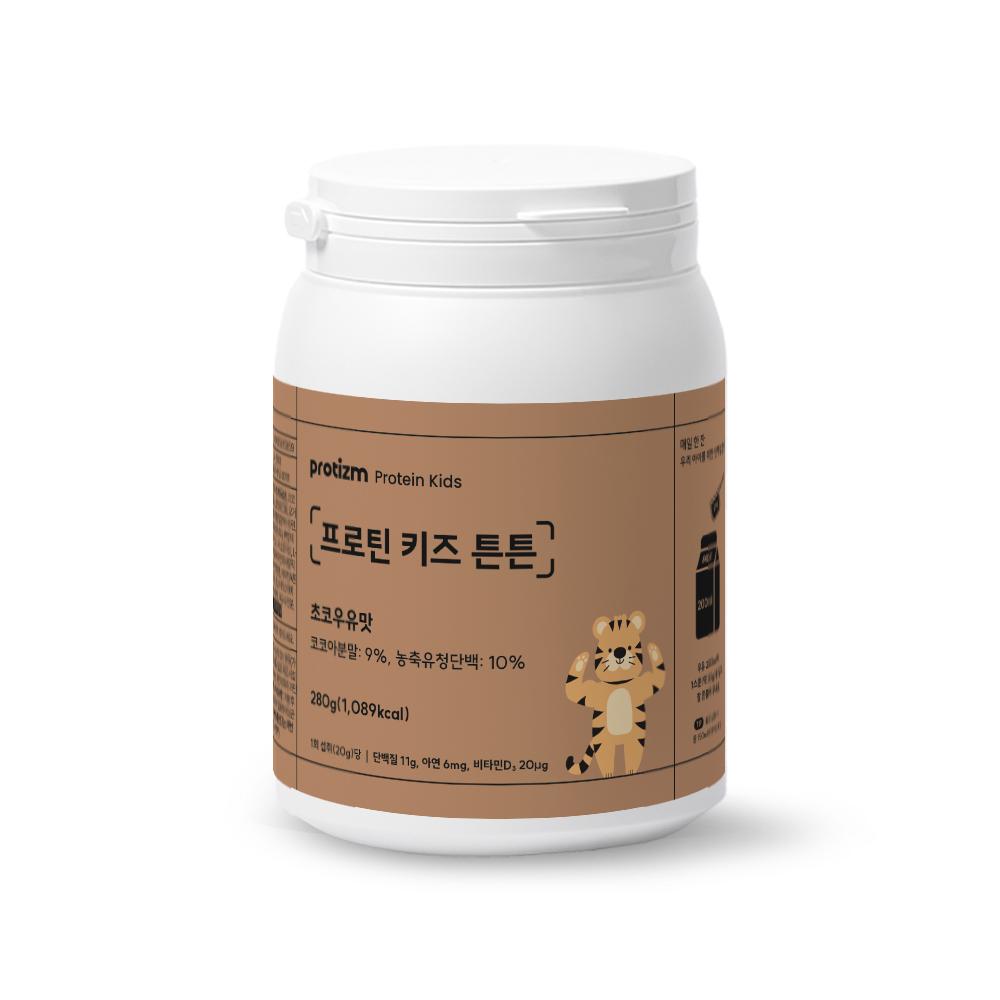 Protism Proteine Zinco per Bambini Rafforzamento Immunitario Shake Proteico Gusto Latte al Cioccolato Polvere di Colostro 14 Porzioni 1 pz 280g