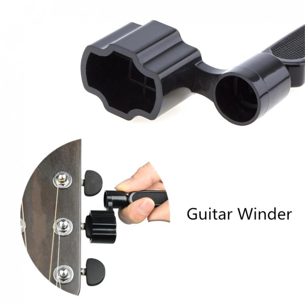3-in-1 Guitar String Tool - Winder/Cutter/Pin Puller for Acoustic/Bass Guitar, Fast String Change Kit w/Anti-Slip Grip