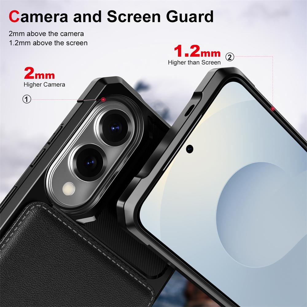 Wallet Case Card Holder Slot Leather Phone Case for Samsung S25 Edge S24 FE S23 Ultra S22 Plus A56 A36 A26 A16 A55 A35 A25 A15