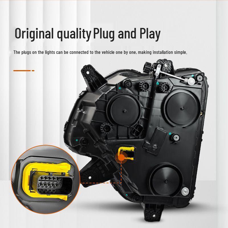 Qingdao Jiefang JK6 Super Bright LED Headlight Assembly with Three-Lens Laser & Flowing Water Effect